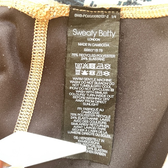 SWEATY BETTY London Leggings Super Sculpt 7/8 Length 24" Size Small PHONE POCKET - Picture 5 of 7